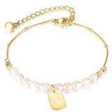 Adjustable Women Stainless Steel Good Luck Bracelet