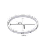 LOVE Crystal Bangle Golden Stainless Steel Bracelet for Women