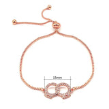 CZ Bracelets Gold/Rose Gold/Black/Silver Bangle Femme Bridal Wedding