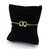 CZ Bracelets Gold/Rose Gold/Black/Silver Bangle Femme Bridal Wedding