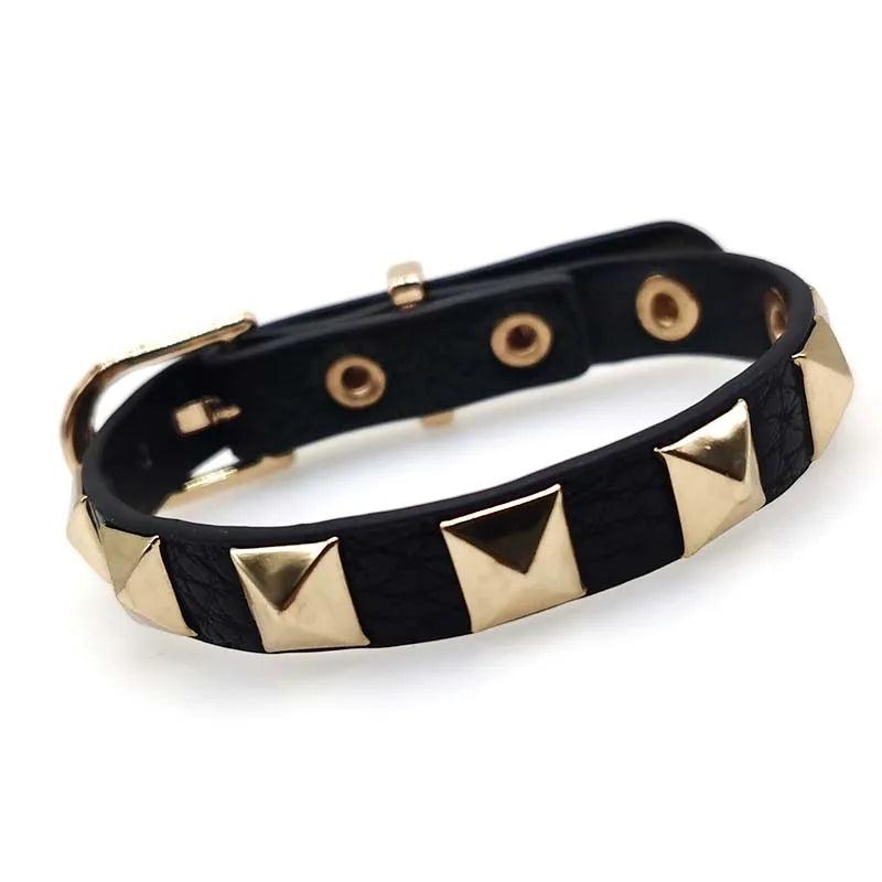 Metal Punk Leather Bracelet Wristbands Gift Jewelry