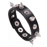 Metal Punk Leather Bracelet Wristbands Gift Jewelry