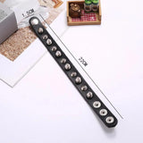 Metal Punk Leather Bracelet Wristbands Gift Jewelry