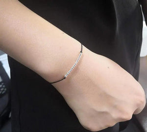 Strength Bracelet Morse Code Stainless Steel Bead Adjustable String Bracelets