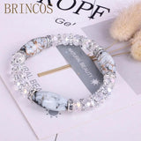 Crystal Bracelets Bangles Women jewellery With Beads bohemian Bracelet Femme