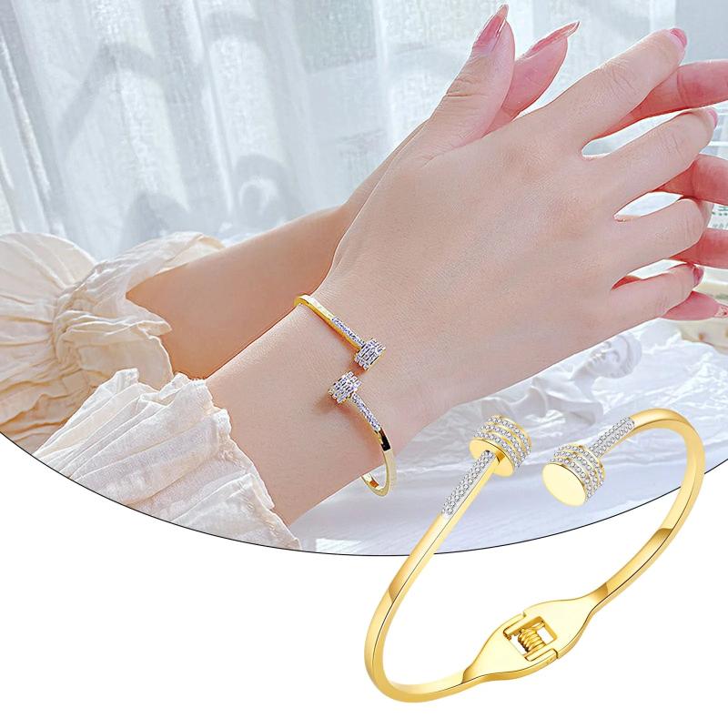 Twisted Cable Wire Stainless Steel Cuff Bracelet