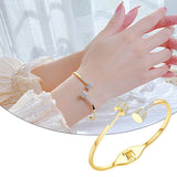 Twisted Cable Wire Stainless Steel Cuff Bracelet