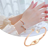 Twisted Cable Wire Stainless Steel Cuff Bracelet