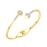 Twisted Cable Wire Stainless Steel Cuff Bracelet