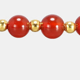 Natural Stone Charms Bracelet Red String Couple Bracelet Wish Card Jewelry Women