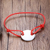 Medical ID Bracelet Stainless Steel Red Rope B421