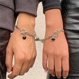 Personality Oil Drop Bracelet Couple Chain Punk Hand Jewe