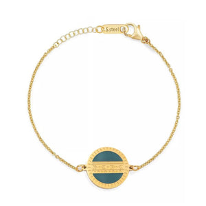 Golden Coin Pendant Bracelet Stainless Steel Non-Fading Jewelry