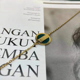 Golden Coin Pendant Bracelet Stainless Steel Non-Fading Jewelry