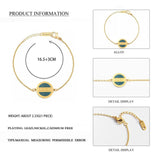 Golden Coin Pendant Bracelet Stainless Steel Non-Fading Jewelry