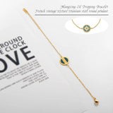 Golden Coin Pendant Bracelet Stainless Steel Non-Fading Jewelry