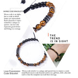 Son & Grandson Code Bracelet Tiger's Eye Gift