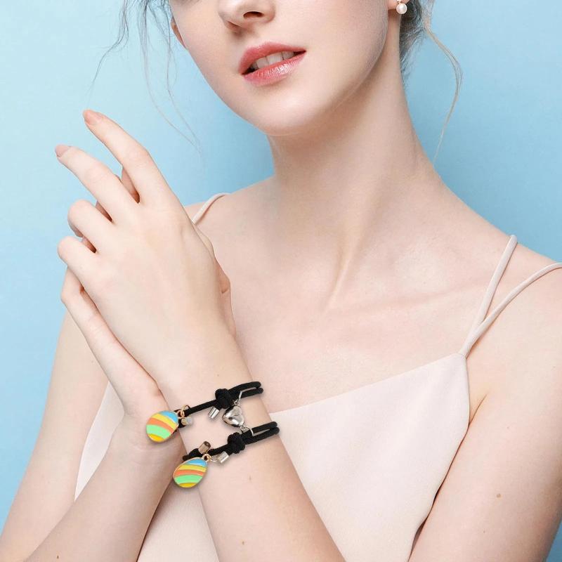 Creative Easter Funny Couple Bracelet & Earrings Set
