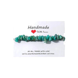 Stone Bead Bracelet & Tassel Earrings Set