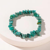 Stone Bead Bracelet & Tassel Earrings Set