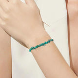 Stone Bead Bracelet & Tassel Earrings Set