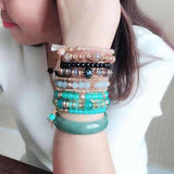 Bohemian Beading Crystal Bracelet 4-pack