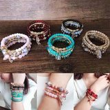 Bohemian Beading Crystal Bracelet 4-pack