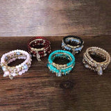 Bohemian Beading Crystal Bracelet 4-pack