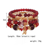 Bohemian Beading Crystal Bracelet 4-pack