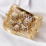 Gothic Plum Blossom Jewelry Charm Cuff Bangles for Women