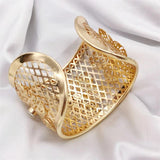 Gothic Plum Blossom Jewelry Charm Cuff Bangles for Women