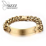 Men's Stainless Steel Jesus Cross Charm Bracelet