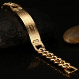 Men's Stainless Steel Jesus Cross Charm Bracelet