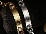Men's Stainless Steel Jesus Cross Charm Bracelet