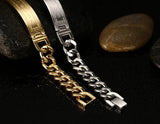 Men's Stainless Steel Jesus Cross Charm Bracelet