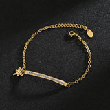 Crystal Dragonfly Bracelet for Women Stainless Steel Chain