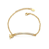 Crystal Dragonfly Bracelet for Women Stainless Steel Chain