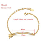 Crystal Dragonfly Bracelet for Women Stainless Steel Chain