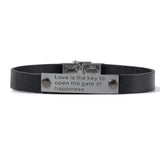 Love Key Nameplate Bracelet Punk Couple Vow Bracelet