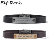 Love Key Nameplate Bracelet Punk Couple Vow Bracelet
