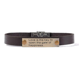 Love Key Nameplate Bracelet Punk Couple Vow Bracelet
