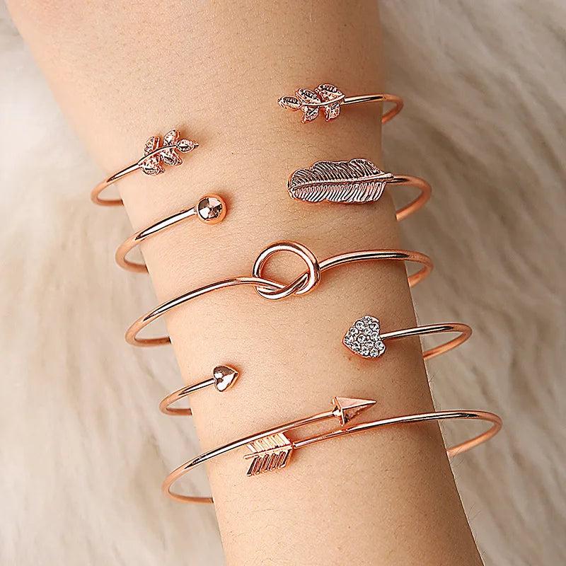 Geometric Love Arrow Knot Bracelet