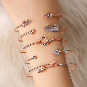 Geometric Love Arrow Knot Bracelet