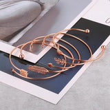 Geometric Love Arrow Knot Bracelet