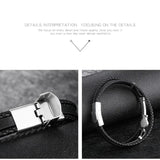 Men's Guitar Bracelet Leather Bangle Rope Layer