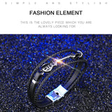 Men's Guitar Bracelet Leather Bangle Rope Layer