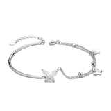 CZ Butterfly Bracelet for Women Female Ins Small Bracelet