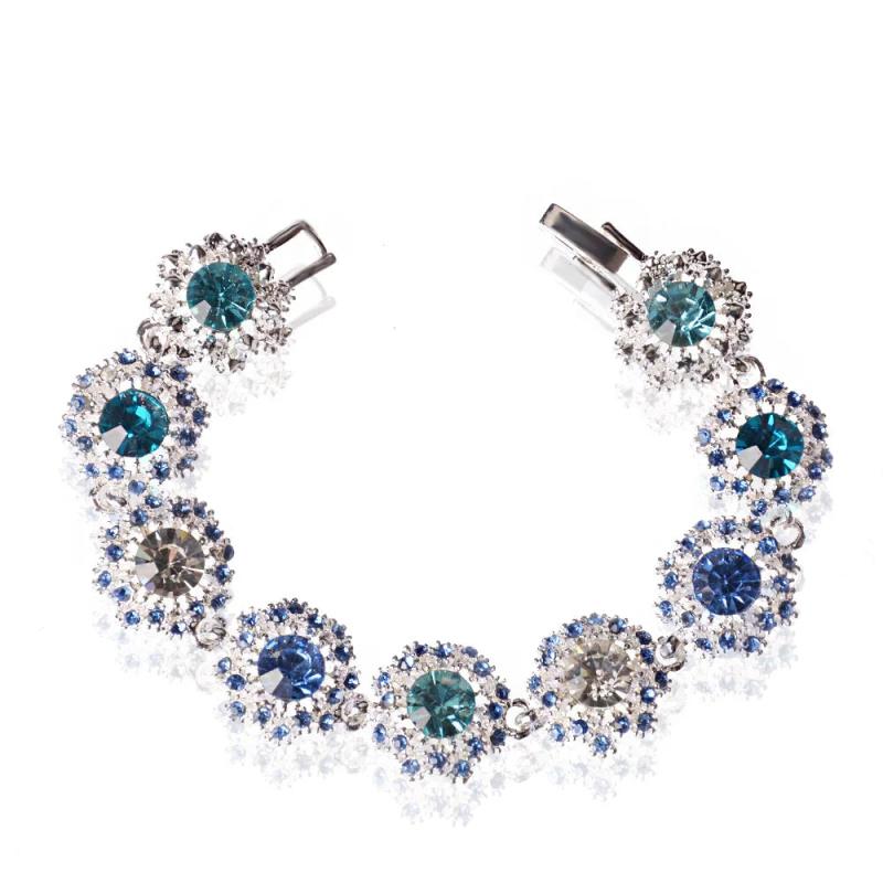 Crystal Bracelet for Brides, Bohemian Jewelry