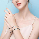 Stainless Steel Dandelion Earrings & Braided Bracelet Set