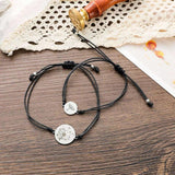 Stainless Steel Dandelion Earrings & Braided Bracelet Set